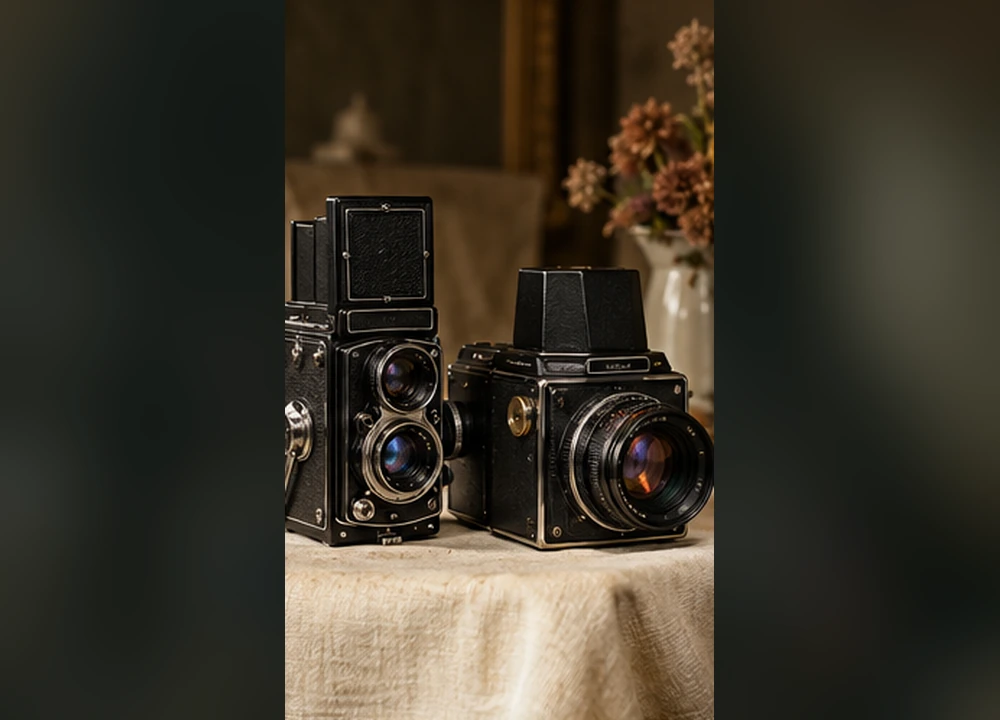Editorial category artwork for Mamiya RB67 Pro S; not an authenticated model photo