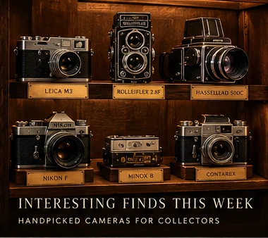 Illustrated collector camera shelf