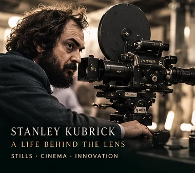AI-generated editorial illustration linked to Kubrick; not original documentary image or authenticated hardware photo